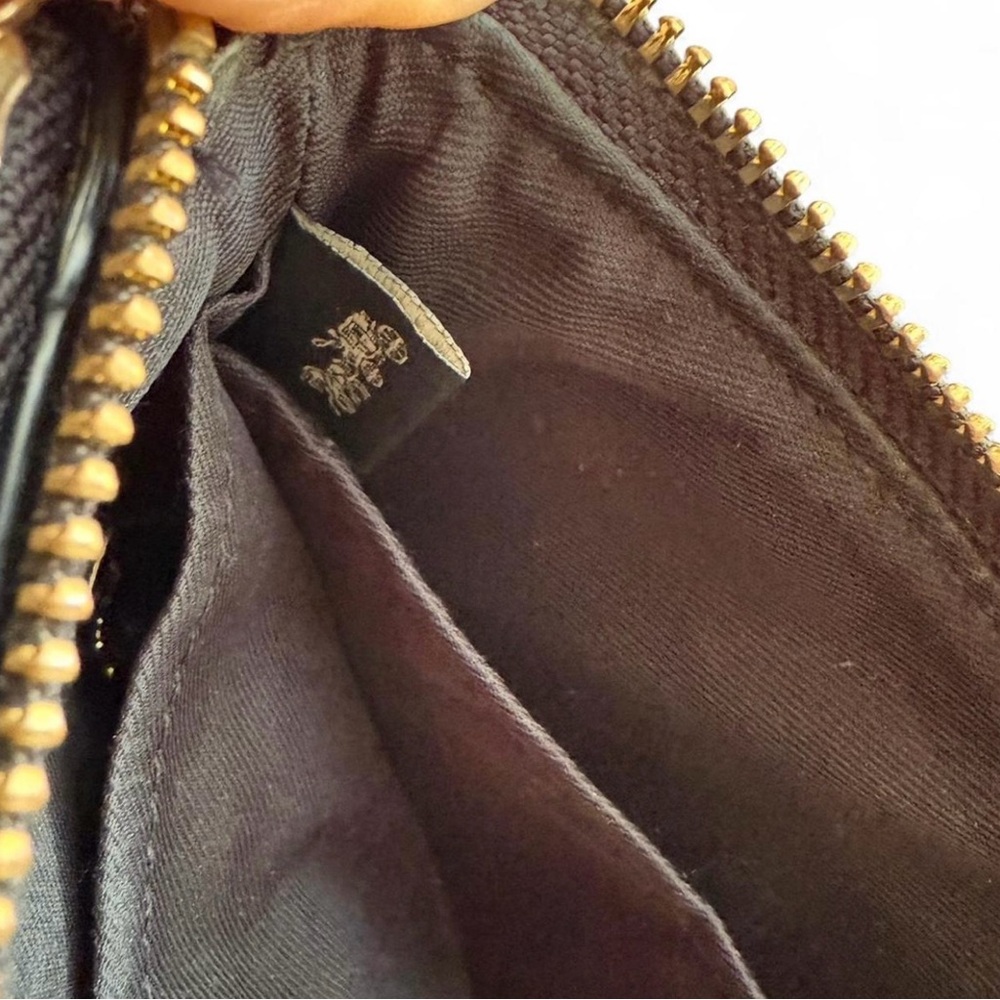 Coach Signature Brown and Gold Wallet - Picture 5 of 7